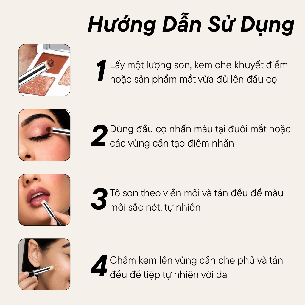 Cọ Môi Nhấn Đuôi Mắt Che Khuyết Điểm Có Nắp BH Cosmetics Eyeshadow Brush BH179